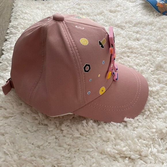 Children's Ball Cap. Mauve. One Size. Robot Design. Adjustable Velcro. Kidcore. - Picture 8 of 8
